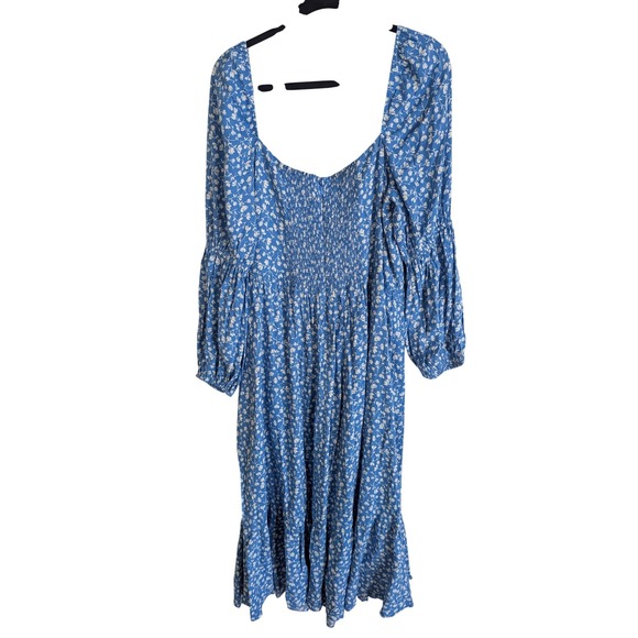 Reformation Mica midi dress size 20 floral long sleeve wedding guest NWT - Picture 4 of 7